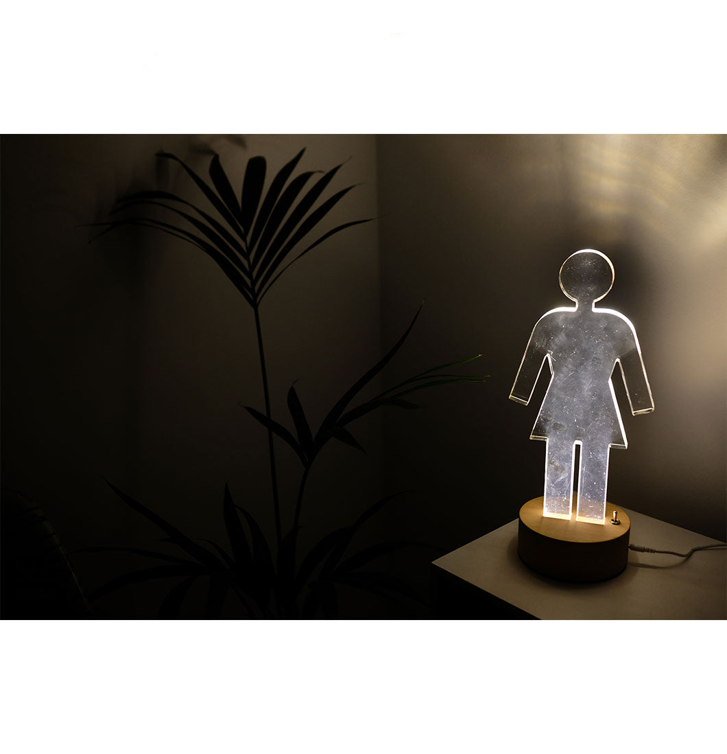 Girl - Acrylic OG Lamp (Clear) - Plazashop