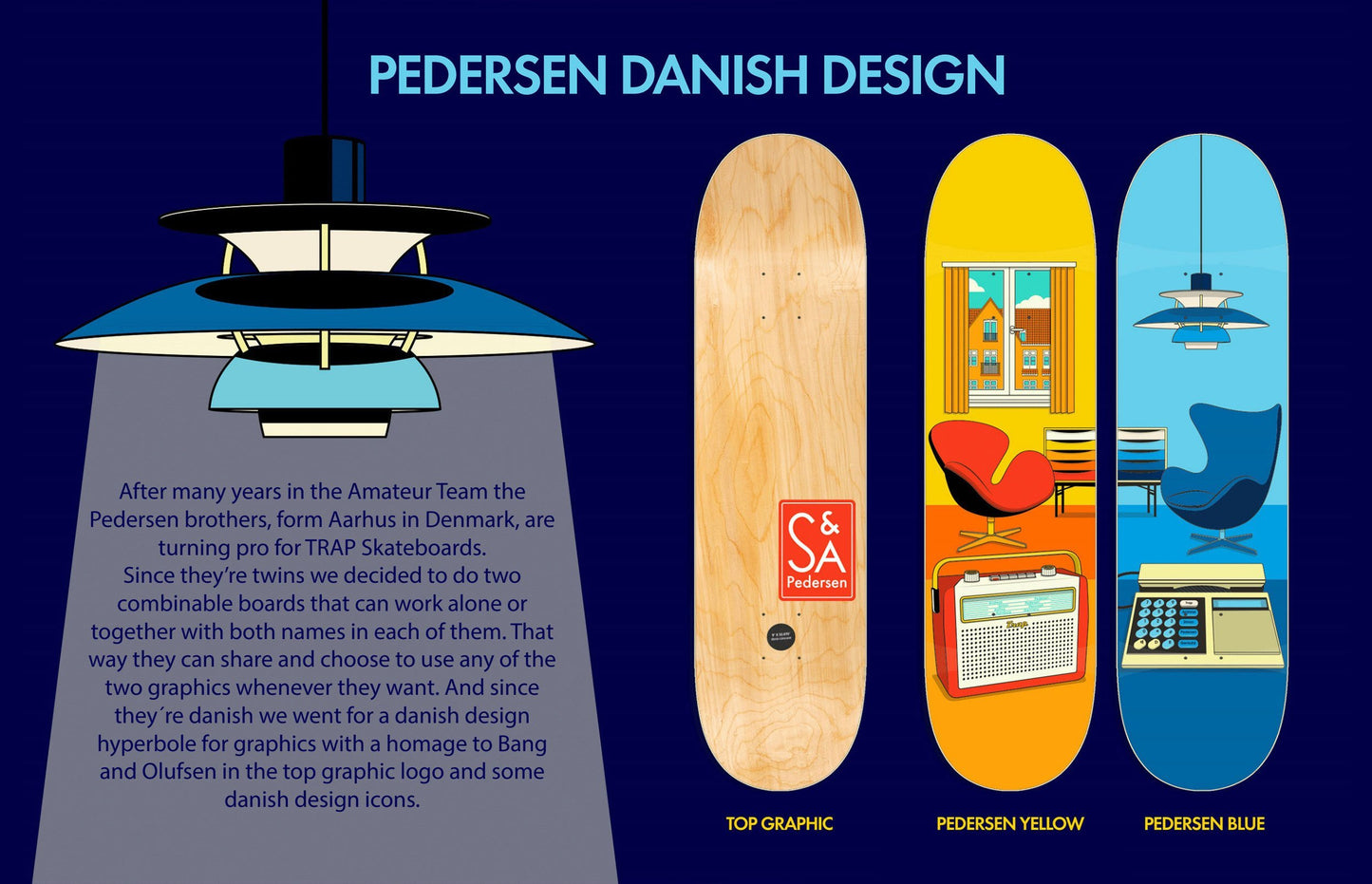 Trap Skateboards - 'S+A Pedersen' 8.25"