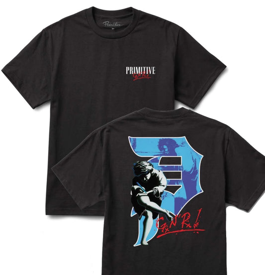 Primitive Skateboarding X Guns N' Roses - T-shirt 'Illusion Tee' (Black) - Plazashop