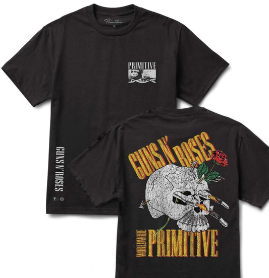 Primitive Skateboarding X Guns N' Roses - T-shirt 'Nighttrain Tee' (Black) - Plazashop