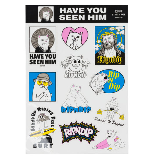RIPNDIP - Sticker Pack 'Have You Seen Him? Sticker Sheet' - Plazashop