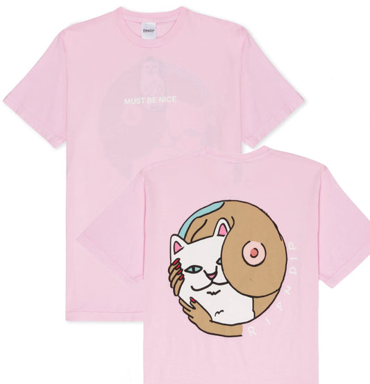 RIPNDIP - T-shirt 'Must Be Nice Boobies Tee' (Pink) - Plazashop