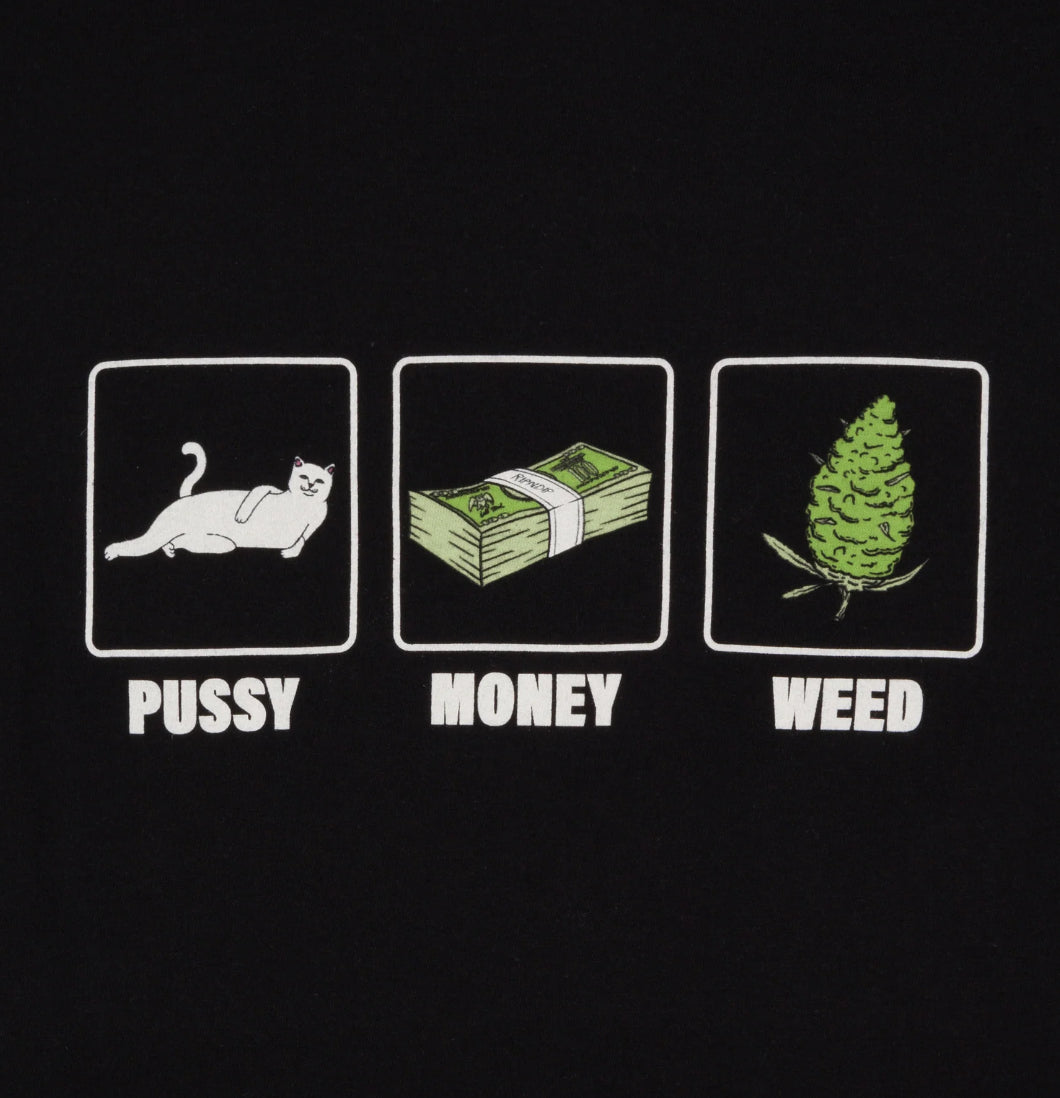 RIPNDIP - T-shirt 'Pussy, Money, Weed Tee'