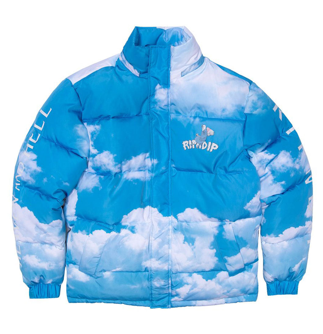 RIPNDIP - Heaven Or Hell Puffer Jacket (Blue) - Plazashop