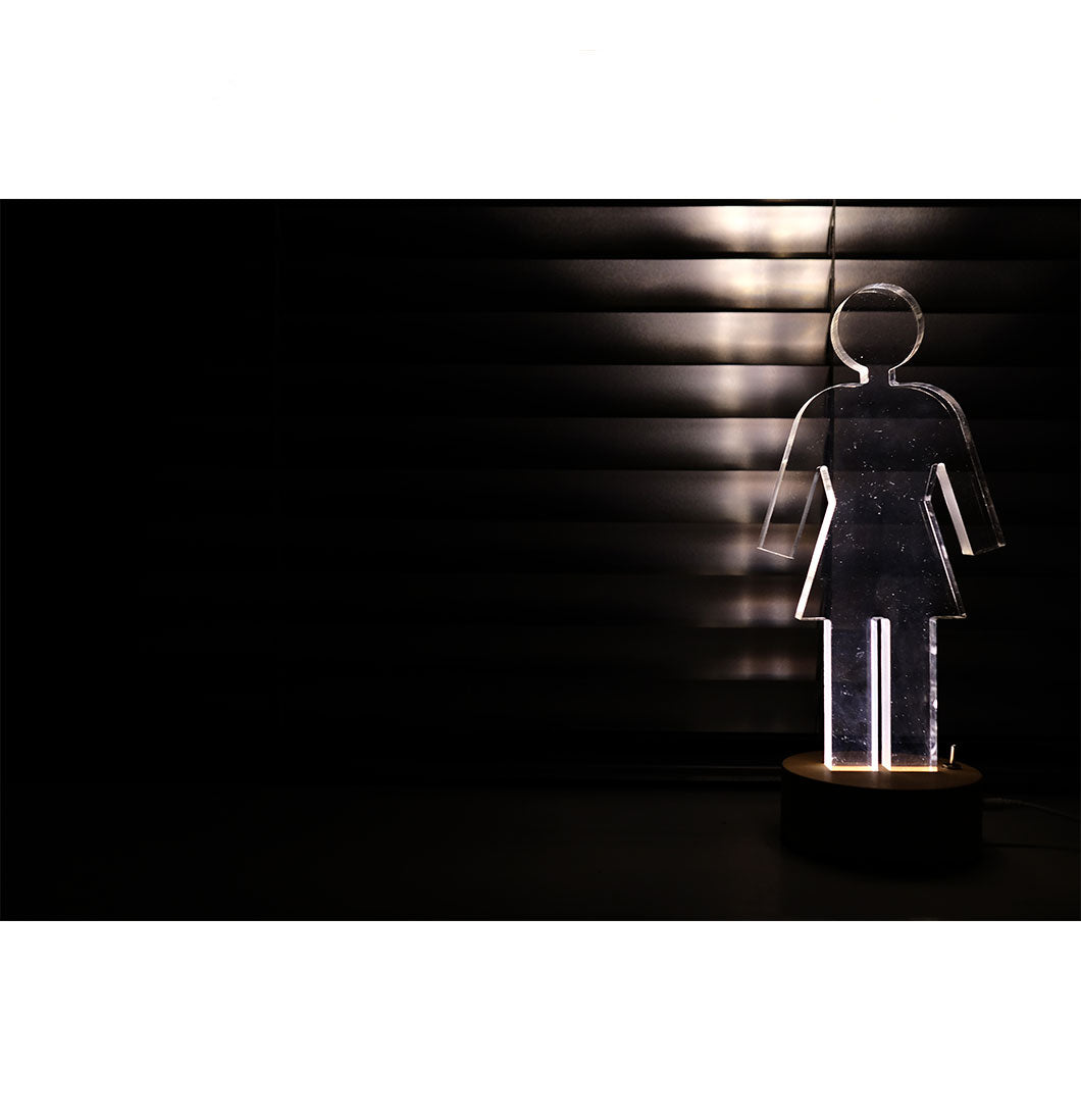 Girl - Acrylic OG Lamp (Clear) - Plazashop