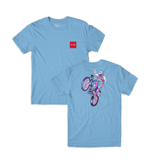 Chocolate Skateboards - 'Psych Bike' T-shirt (Kids) (Carolina Blue) - Plazashop