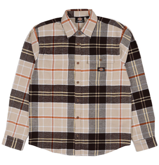 Dickies - 'Orting Flannel Shirt' Skjorte (Dark Brown) - Plazashop