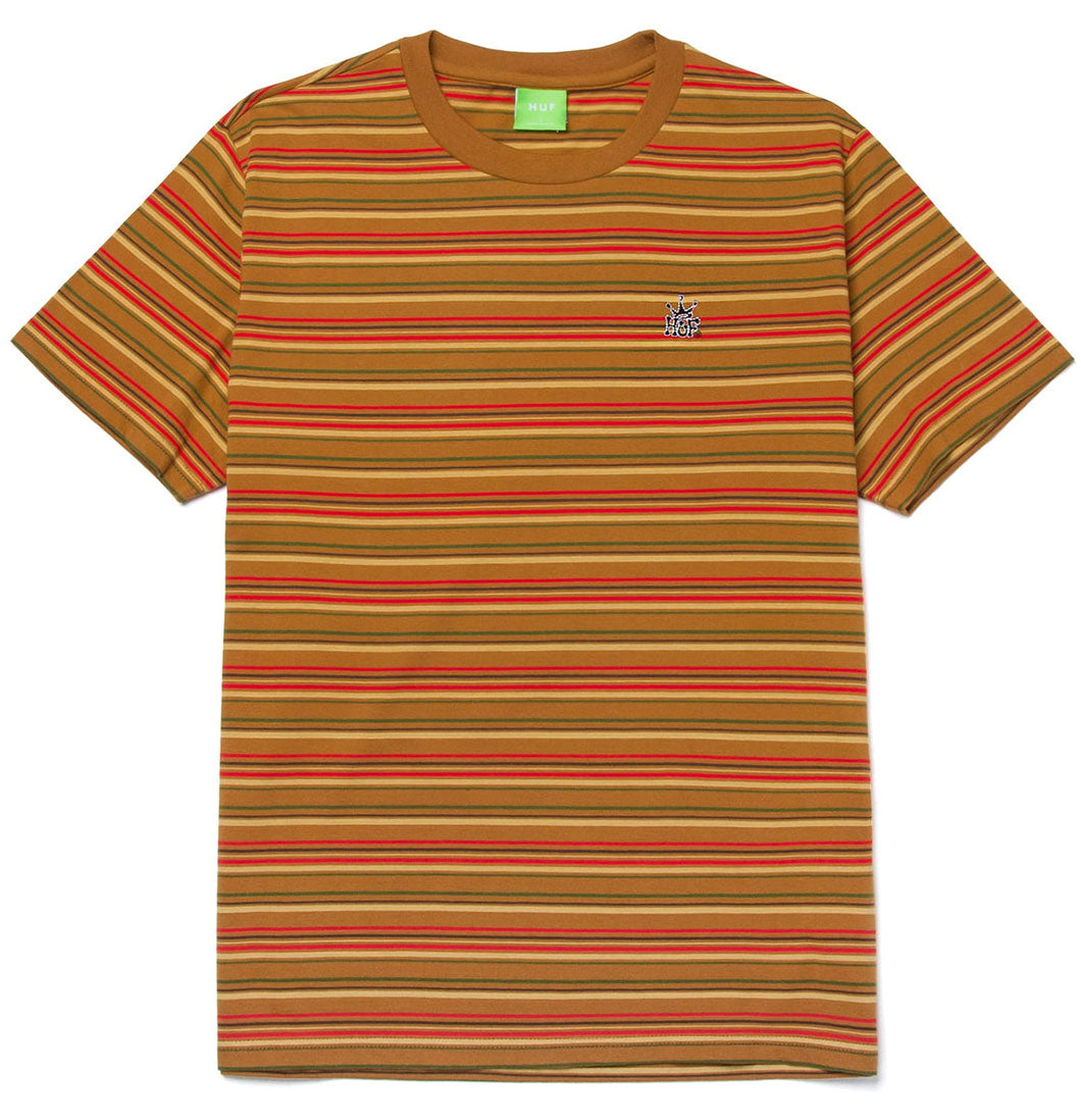 HUF - Crown Stripe T-shirt (Burnt Orange) -Plazashop