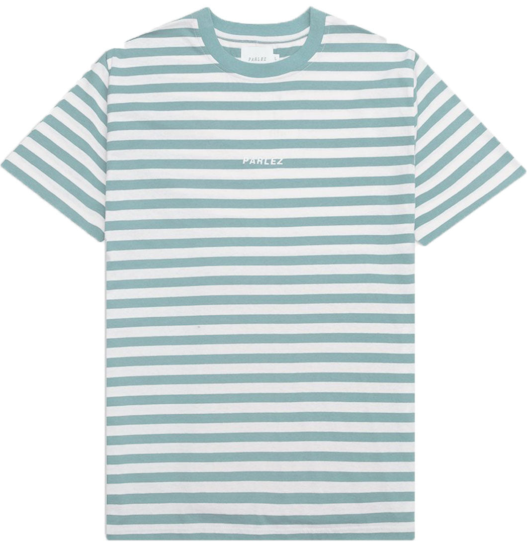 Parlez - T-shirt 'Ladsun Heavy Stripe' (Sage) - Plazashop