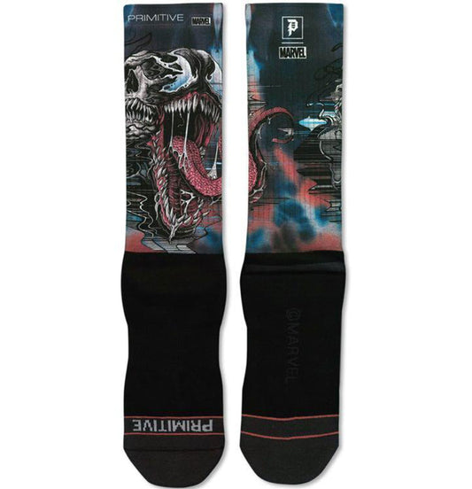 Primitive Skateboarding  X Marvel - Strømper 'Venom' (Black) - Plazashop