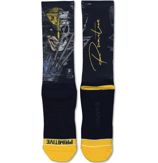 Primitive Skateboarding X Marvel - Strømper 'Wolverine' (Navy) - Plazashop