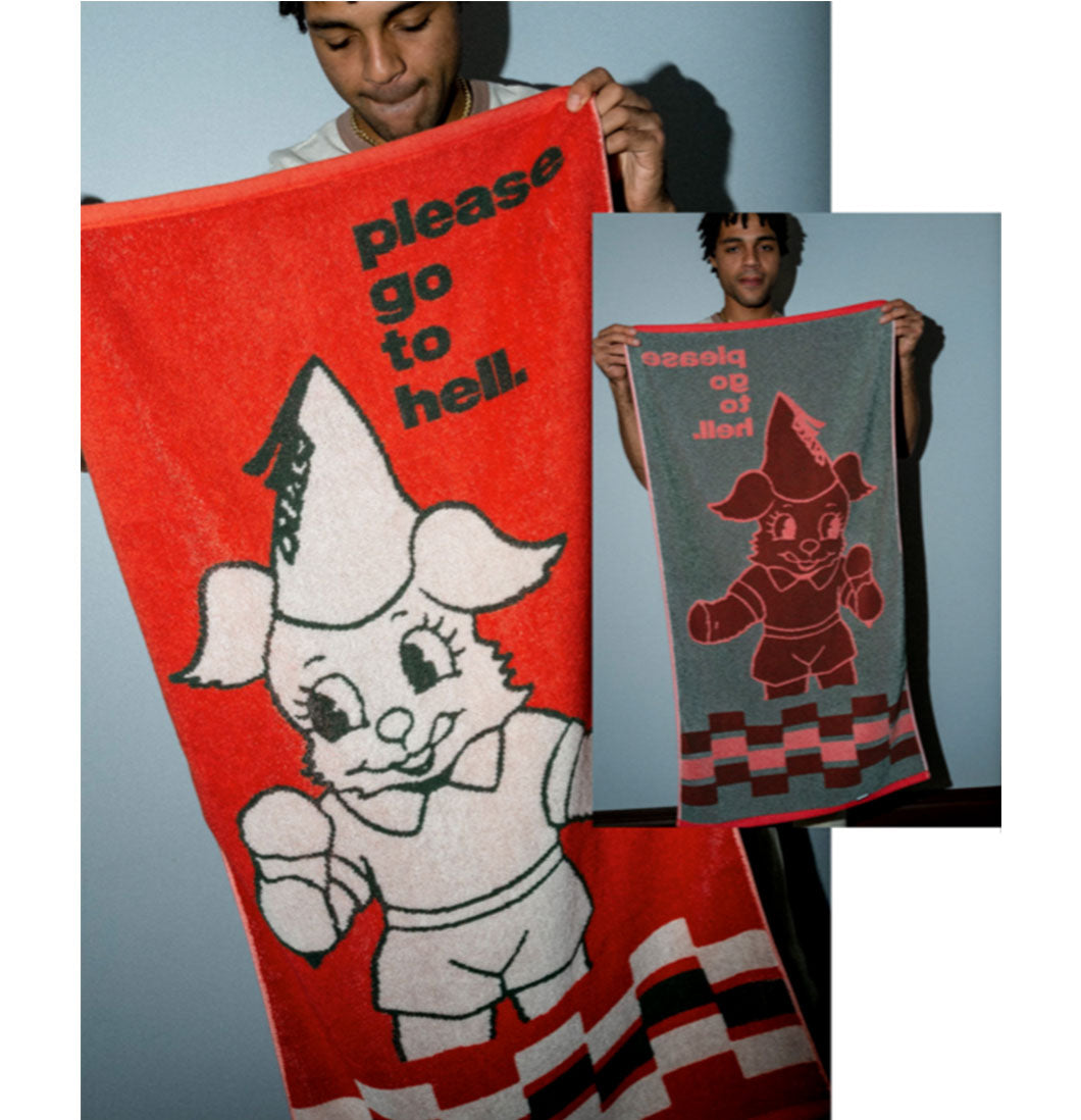 Quasi Skateboards - Håndklæde 'Go To Hell Towel' (Red) - Plazashop