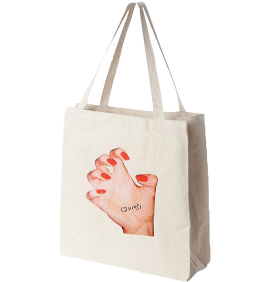 Quasi Skateboards - Tote Bag 'Mr. Hand' (Natural) - Plazashop