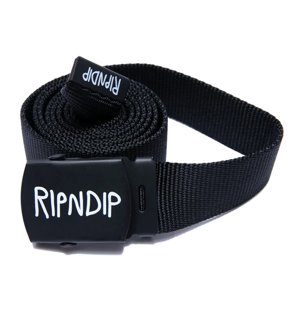 RIPNDIP - Bælte 'Logo Web Belt' (Black) - Plazashop