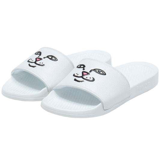 RIPNDIP - Slides 'Lord Nermal Face' (White) - Plazashop