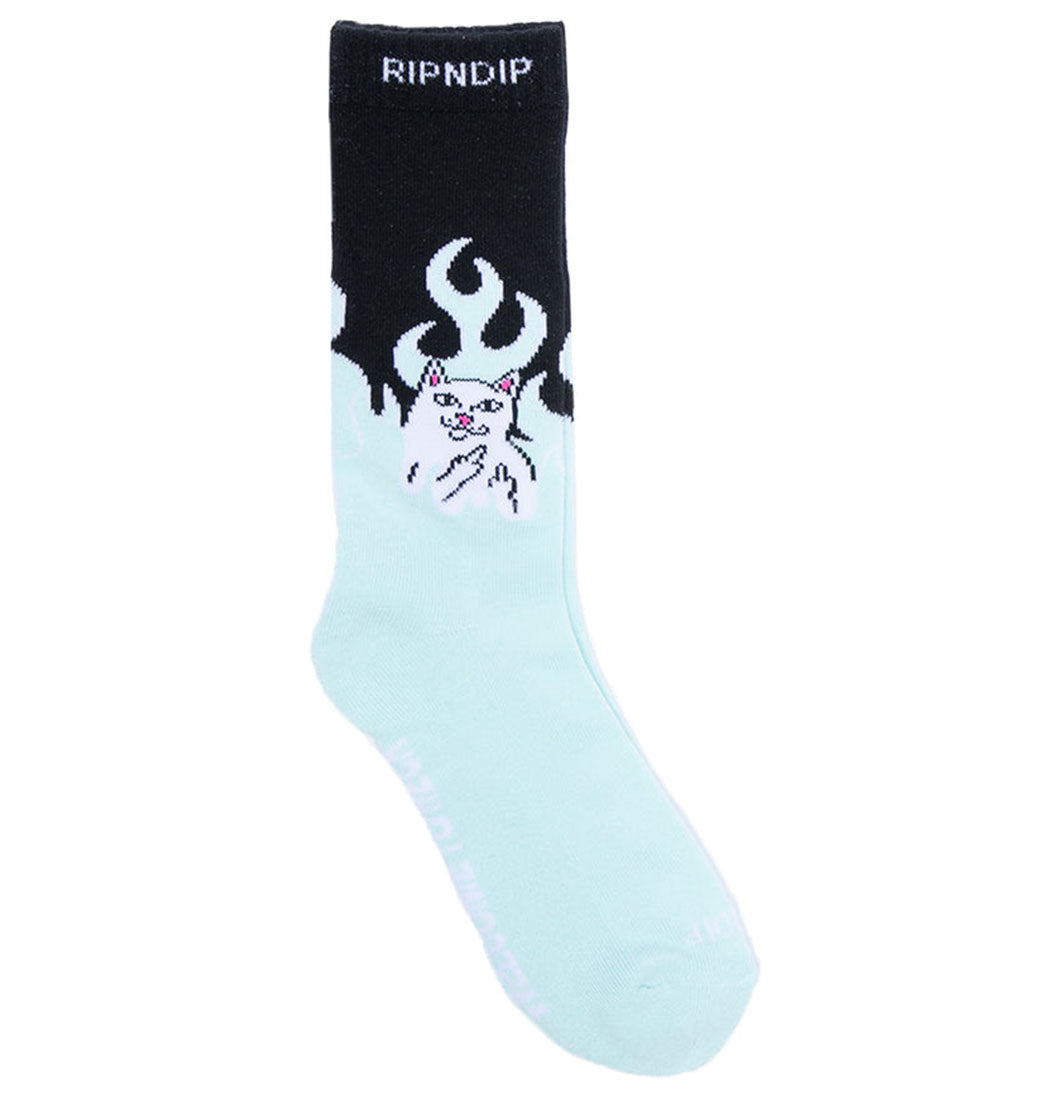 RIPNDIP - Strømper 'Welcome To Heck Sock' (Black/Blue) - Plazashop