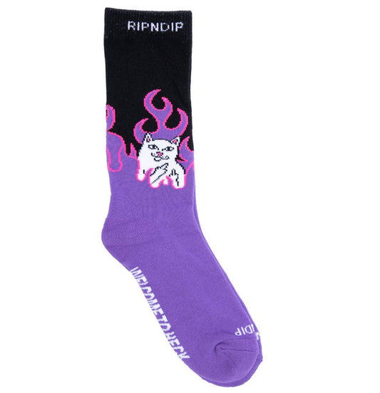 RIPNDIP - Strømper 'Welcome To Heck Sock' (Purple) - Plazashop