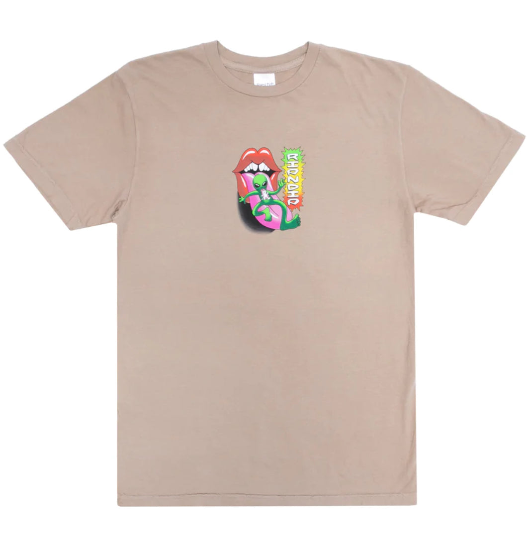 RIPNDIP - T-shirt 'Happy Lickin Tee' (Almond) - Plazashop