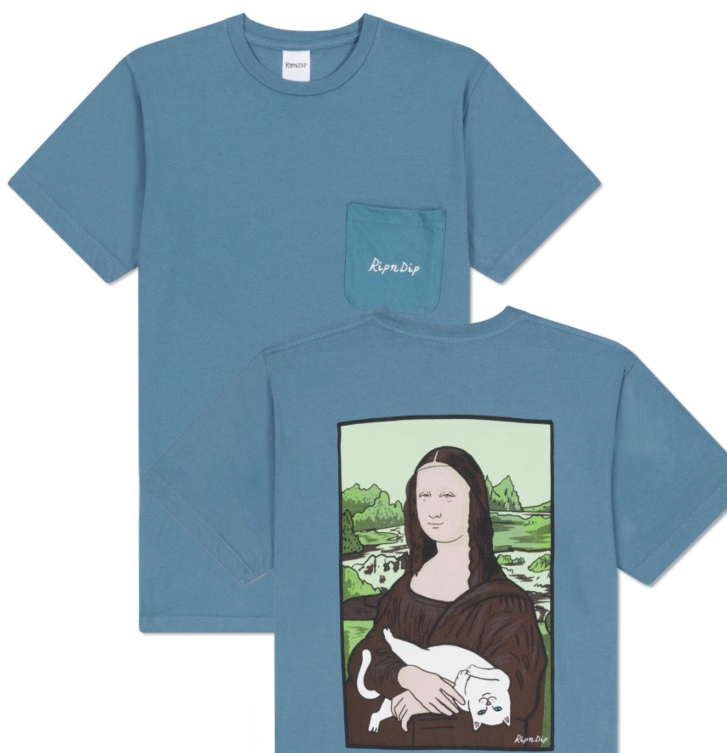 RIPNDIP - T-shirt 'Nerma Lisa Pocket Tee' (Light Slate) - Plazashop