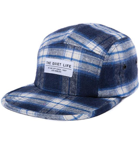 The Quiet Life - Cap 'Flannel' 5 Panel Hat (Blue) - Plazashop