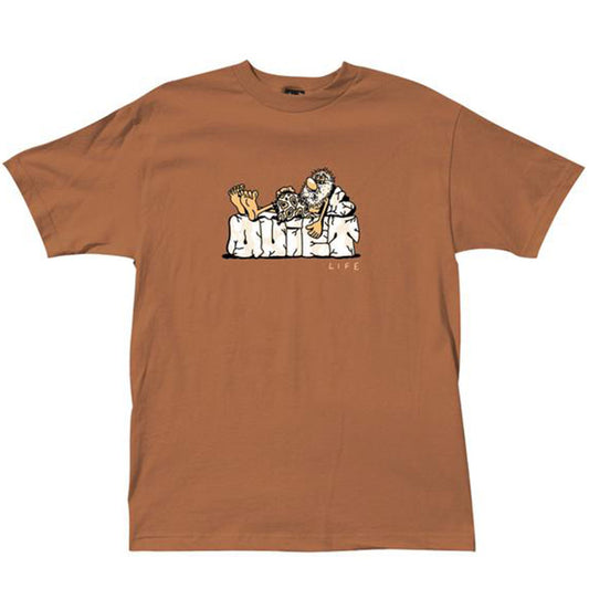 The Quiet Life - T-shirt 'Caveman Tee' (Texas Orange) - Plazashop