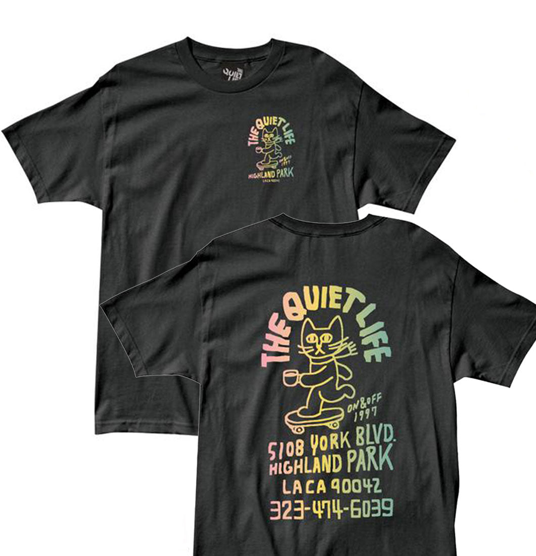 The Quiet Life - T-shirt 'Skating Cat Tee' (Black) - Plazashop