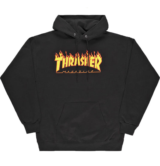 Thrasher Magazine - Hoodie 'Flame Logo' (Black) - Plazashop