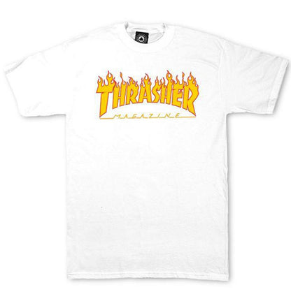 Thrasher Magazine - T-shirt 'Flame Logo Tee' (White) - Plazashop